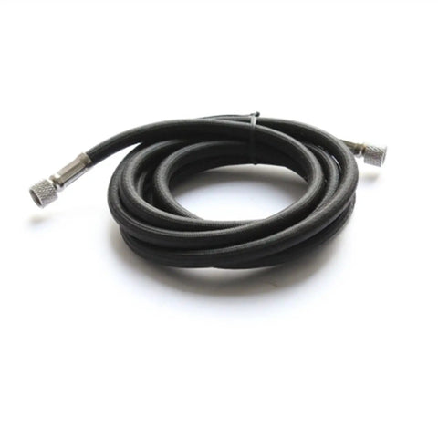 Pro Grade Nylon Braided Airbrush Hose Extending One Point Eight Meters Long Featuring Kink Resistant Build and Slick One Eighth Male Connectors