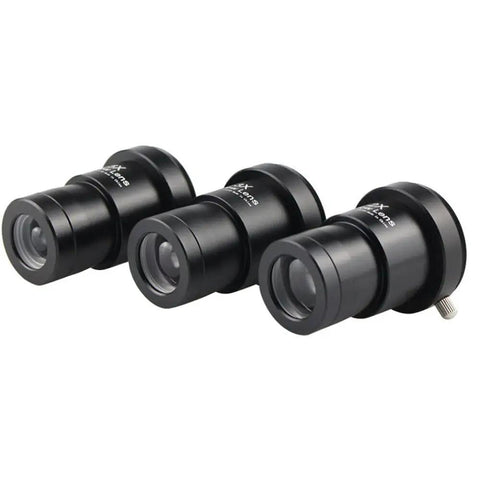 3 Piece 1.25 Inch Barlow Lens Set For Telescopes 2X 3X 5X Eyepiece Magnification Upgrade, aluminum body, dust cover included