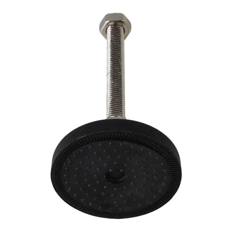 Rock Solid Adjustable Leveling Feet Kit With Four Heavy Duty Glide Pads M12 Threads and Universal Mounts close-up of a single glide pad.