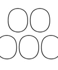 Round Rubber Motor Belt 5mm Diameter And 653mm Circumference 5 Pack For Industrial Machinery Transmission And Drive Systems Replacement Parts Ideal For Precise Mechanical Equipment And Heavy Duty Applications, five black rubber belts