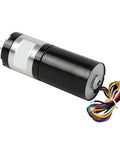 Industrial Heavy Duty Brushless DC Planetary Gear Motor 12V And 24V With Built In Drive For Automation Machinery showing black motor with wiring.