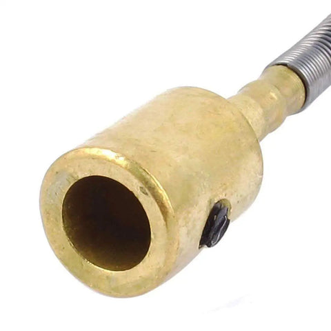 Close-up of a 2 Pack Flexible Inner Shaft Cable metal end for Bench Grinder, Drill Press, Garden Tools, 99cm built to last rotary drive.