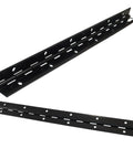 Heavy Duty Rock Solid 304 Stainless Steel Piano Hinges 2 Pack 12 Inch Continuous Door Hinge Pre Drilled showing matte black finish and mounting holes.