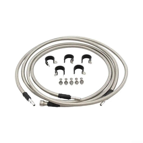 Heavy Duty Stainless Steel Fuel Line Kit For Chevy Silverado 1500 2004-2008 Super Tough Rust Resistant Direct OEM Fitment Ultimate Upgrade stainless steel lines with clamps and fittings