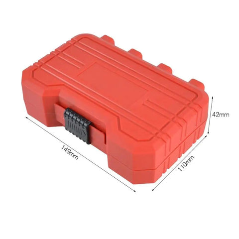 Ultimate 22 Piece Damaged Screw Removal Kit For Stripped Bolts And Nuts With Hex Shank Drill Bits To Easily Extract Jammed Hardware Without Hassle, red 149x110x42mm case