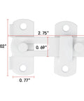Two Pack White Stainless Steel Barn Door Latches For Gate And Sliding Doors Flip Bi-Fold Lock Antique Style Suitable For Wine Cabinets And Closets Durable Rust-Resistant Finish Small White Size measurements