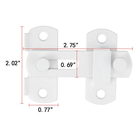 Two Pack White Stainless Steel Barn Door Latches For Gate And Sliding Doors Flip Bi-Fold Lock Antique Style Suitable For Wine Cabinets And Closets Durable Rust-Resistant Finish Small White Size measurements