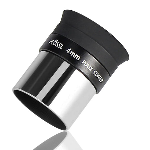 1.25 Inch Plossl Eyepiece 4mm Fully Multi Coated, 4 Element Optics In All Metal Construction, long eye relief view