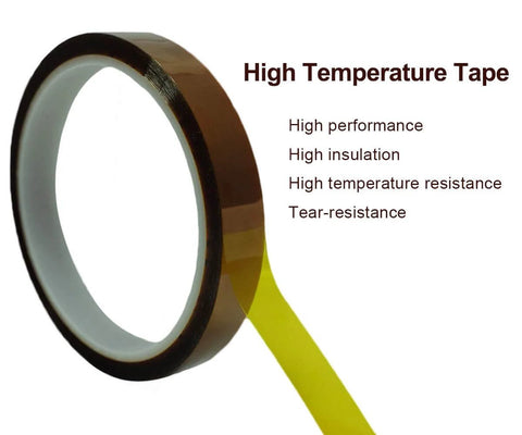 High Temperature Polyimide Tape For Heat Transfer And 3D Printers Kapton Style Electronics Tape 1 Inch Wide by 36 Yards roll