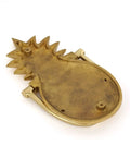 Back view of 8 Inch Solid Brass Pineapple Door Knocker With Mounting Hardware Dope Front Door Accessory Premium Finish Durable Brass