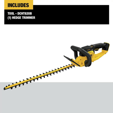 Powerful 20V Max Cordless Hedge Trimmer With 22 Inch Laser Cut Blade, Tool Only shown against a white background