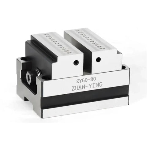 Built Tough Heavy Duty CNC Vise With Four Five Axis Turntable Fixture Self Centering Design for secure milling workholding.