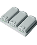 Neo Multi Port Drone Battery Charger Station With Fast Charging Hub For Several Batteries Simultaneous Charging Smart Power Distribution Built Tough Exterior Shell Durable Drone Power Hub For Quick Recharges displaying three battery slots