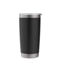 Crew First Land Later Sailboat Stainless Steel Insulated Tumbler in black for coastal sailing and regatta days