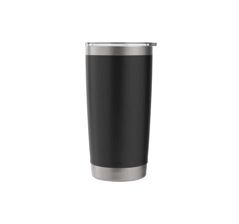 Crew First Land Later Sailboat Stainless Steel Insulated Tumbler in black for coastal sailing and regatta days