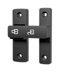 Front view of Heavy Duty Flip Latch Lock For Doors, Gates, Barns, Garages And Sheds 90/180 Degree Sliding And Swinging Bolt, Black Finish
