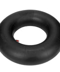 Heavy Duty Inner Tubes For 16x6.50-8 And 16x7.50-8 With Straight Valve Stem, black rubber construction, side view on white background