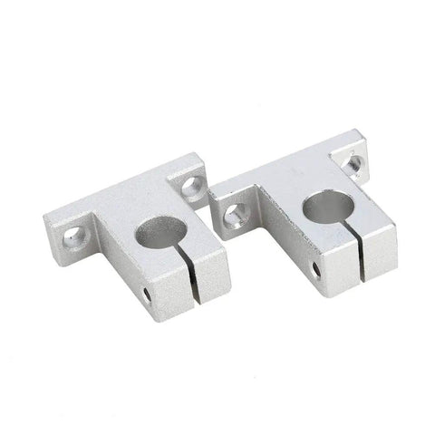 Rock Solid Linear Rail Shaft Support Brackets Kit 2 Pack Vertical Optical Axis Holders For Electronics Guide Rods Drive Shafts And Pillars Low Friction High Strength Stable Mounts, silver SK12 pair