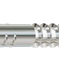 Heavy Duty Stainless Steel Roofing Nails 1 3/4 Inch Annular Ring Shank Diamond Point Flat Head fastener side view showing detailed structure