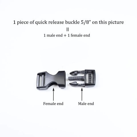 Heavy Duty Side Release Buckles For Bike Helmets Five Eighth Inch Plastic Quick Release Clips Clasp Replacement shown