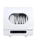 Compact Kitchen Workhorse Smart Countertop Dishwasher Automatic Tabletop Cleaner with visible plates and control panel.