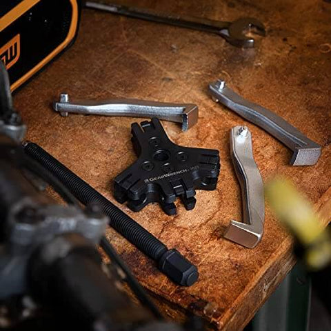 Heavy Duty Ratcheting Puller Set For Automotive Internal And External Pulls 2 And 5 Ton Converts To Two Or Three Leg Pullers Easy Jaw