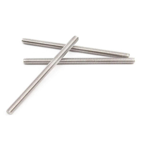 Beduan 304 stainless steel 1/4-inch fully threaded rod, 12-inch length, 1/4-20, set of three