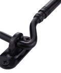 Heavy Duty 6 Inch Black Door Latch And Gate Latch With Rustic Cabin Hook And Eye Privacy Lock for barn doors close-up