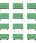 12 Pcs Green 5X20mm Fuse Holders For PCB Circuit Boards 250V 10A Flame Retardant Temperature Resistant Socket Mount Kit displayed.