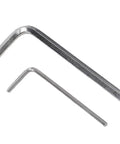 Two silver hex keys from the Internal PVC Pipe Cutter Kit With Adjustable Depth Gauge Guide Pro Grade Tool 6 Replacement Saw Blades And 4 Grinding Discs Easy Inside Cut For Plumbing Repairs Durable All In One Handy Set.