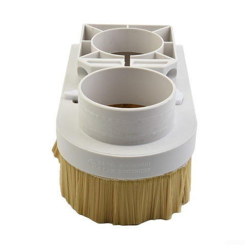 Router Dust Collector for Milling with 80mm Spindle Shoe Boot, featuring a suction cover and nylon brush attachment