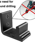 Bottom Floor Guide For Sliding Barn Door Adjustable Wall Mount No Ground Drilling Black 1 Piece Fits Door Thickness 3/4 To 2 3/8 Inches