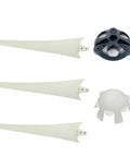Three Blade Wind Turbine Replacement Kit with 3 blades, 3 hubs, and 3 blade covers, 580mm rotor, DIY-friendly aerodynamic design