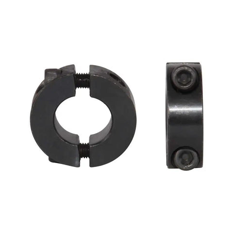 Built Tough Three Quarter Inch Shaft Collar Double Split Clamp On Design Features Rock Solid Grip And Nailed Down Security Set Screws Forged From Premium Black Oxide Carbon Steel For Quick Garage Builds And Heavy Machinery Upgrades 4 Pack