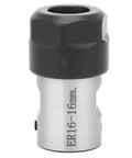 High-Performance C20 ER16 Collet Block Chuck Holder For Lathes And Milling Machines 16mm with black top and silver body.