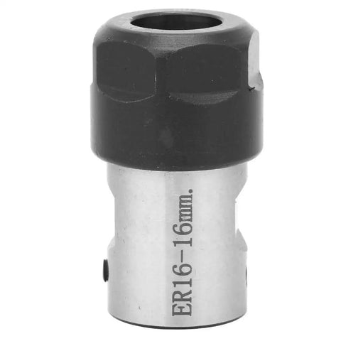 High-Performance C20 ER16 Collet Block Chuck Holder For Lathes And Milling Machines 16mm with black top and silver body.