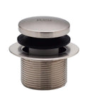 Top Shelf 14 By One And A Half Inch White Tubular Bathtub Waste Overflow Kit with Easy Foot Tap Tip Toe Drain Stopper in bright satin nickel.