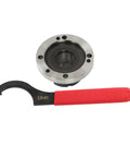 100Mm ER40 Collet Chuck Kit For Precision Machining With One Wrench includes heavy steel chuck and black wrench.
