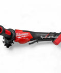 Pro-Level Brushless Cordless Angle Grinder With Paddle Switch 4-1/2 Or 6 Inch Disc Compatible 18-Volt Lithium Battery Tool Only showing a red and black design.