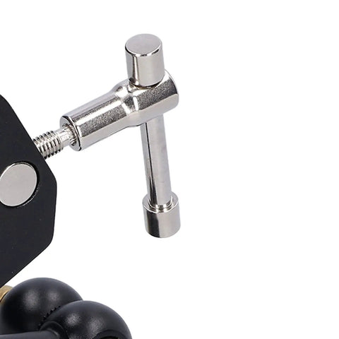Pro Grade Soldering Clamp And Stand For Maintenance And Repair, Alloy Steel Welding Fixture With Rock Solid Holding And Adjustable Positioning, Compact Design For Precise Workbench Soldering, close-up clamp arm