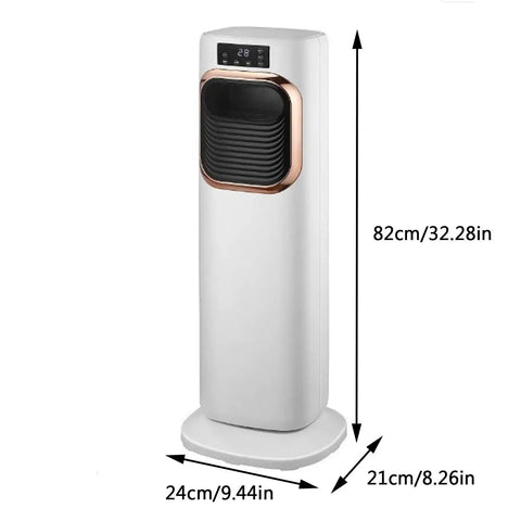 Two In One Evaporative Air Cooler And Portable Space Heater Tower Unit For No Sweat Setup Total Cool Breeze And Quick Warmth All Season Adjustable Modes For Home Office Compact Climate Control, 82cm tall, sleek design.