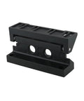 Heavy Duty Load Bearing Hinges For Protruding Doors Rock Solid Steel Hardware with reinforced brackets, sturdy black steel hinge.