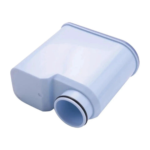 Game Changer Coffee Maker Water Filter Replacement Cartridge that softens hard tap water, blue plastic, standard size, practical filter.