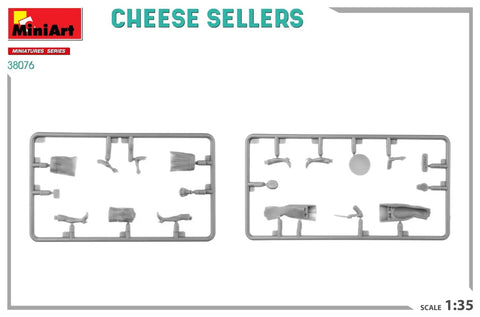 Cheese Sellers 1 35 Scale Model Kit Unpainted And Unassembled For Dioramas And Collectors 14 Plus on plastic sprue frames