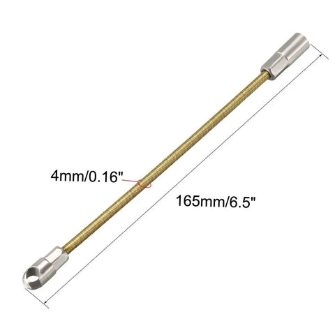 Uxcell 6.5 Inch Flexible Fish Tape Leader Wire Cable Puller Replacement Guide, 4mm steel core for tight bends.
