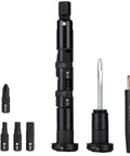 Plug N Tool Mountain Dual Handlebar End Hidden Repair Kits with Tubeless 3.5mm Plug Insertion Tool and Multi Bits displayed