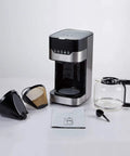 Smart Drip Coffee Maker With 24 Hour Timer, LCD Display, 1.5L Glass Thermal Carafe, Dishwasher Safe Permanent Filter, Easy Clean Coffee Brewer For Fresh Brew On Your Schedule showing all components