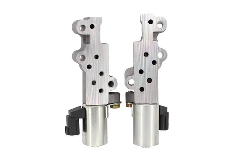 Left And Right Engine VVT Solenoid Set For Infiniti I35 G35 FX35 M35 And Nissan Altima Maxima 350Z Quest Frontier Pathfinder Xterra 2002 2010 Plug And Play Easy Install With Durable Timing Control For Smooth Running, dual unit view