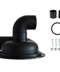 197 Mm Black Cyclone Separator Cover With Elbow Pre-Drilled Replacement For Dust Collection System Vacuum Accessories.