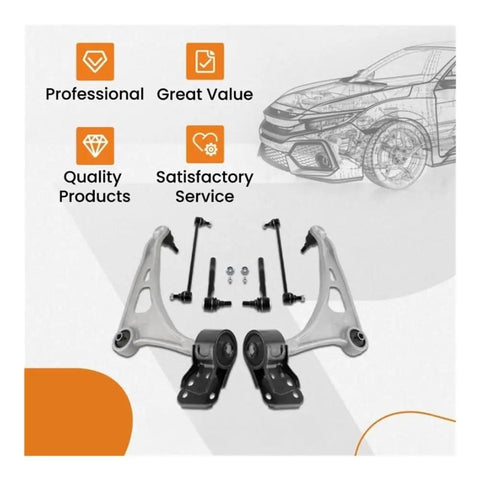 6 Pack Front Lower Control Arm Sway Bar Link Kit For Acura MDX Pilot Ridgeline 2014 2021 Replacement Automotive Suspension Components